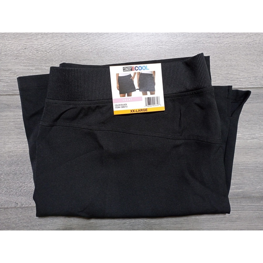 32 Degrees Cool Skort Adult 2XL Black Skirt Athletic Womens